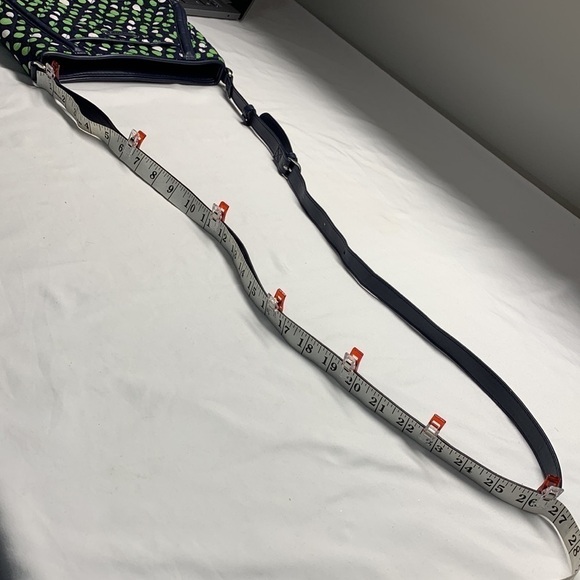 Vera Bradley Quilted Crossbody Bag Purse Navy with Polka Dots Adjustable Strap - Picture 13 of 13